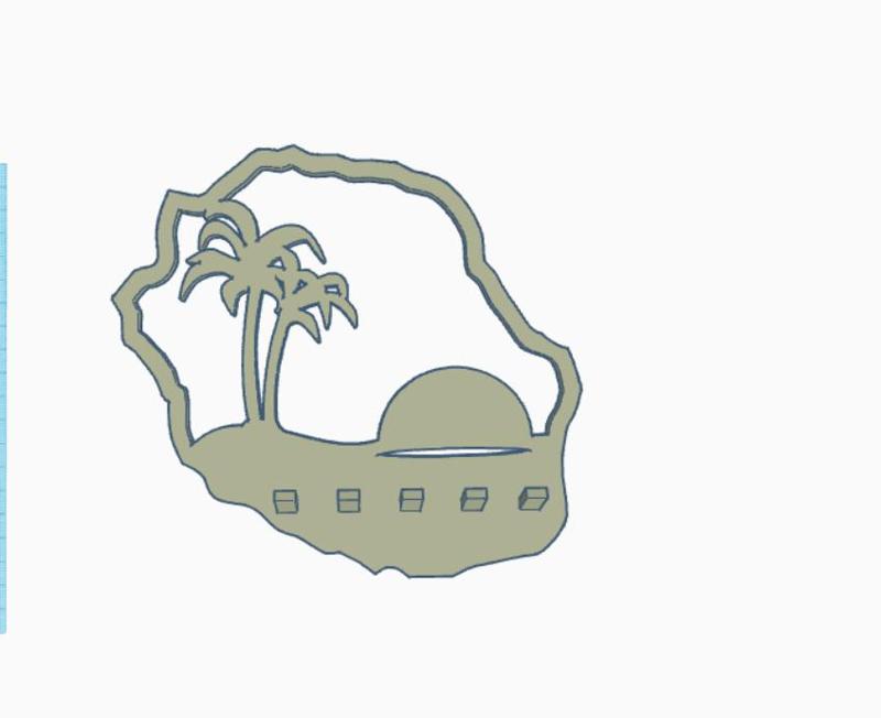 Wall-mounted key ring Reunion Island