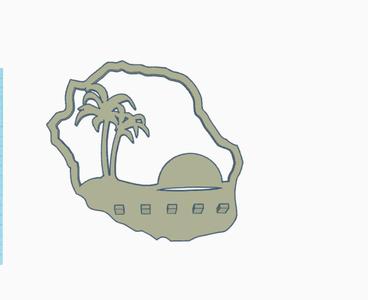 Wall-mounted key ring Reunion Island