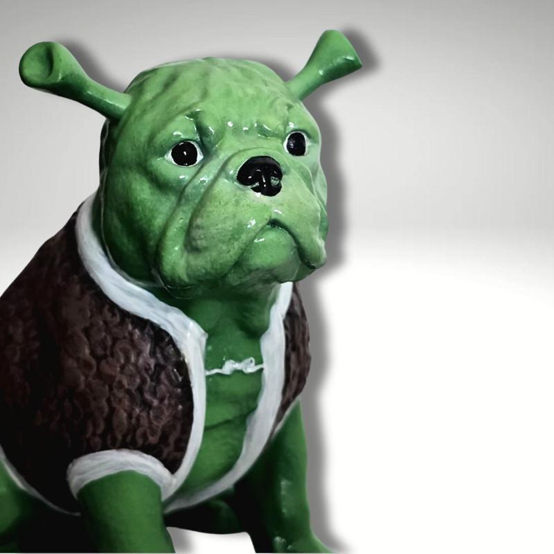 Shrek Bulldog Statue