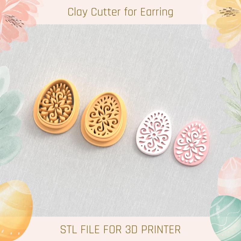 Easter Ornament Egg EASTER POLYMER CLAY CUTTER