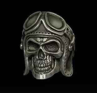 biker skull ring