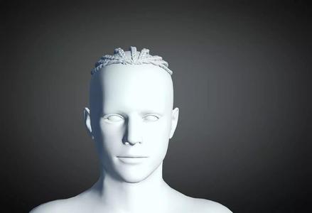 3D Hair style for Man 102 3D model