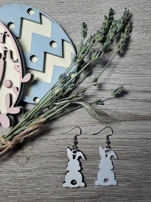 EASTER BUNNY EARRING 4 3D PRINT & LASER CUT