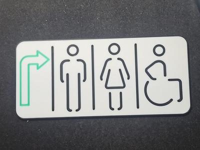 Bathroom toilet service signs various models