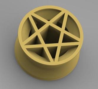 Pentagram earring plug tunnel