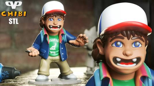 Stranger Things Dustin Henderson STL for 3D Printing ChibiSTL