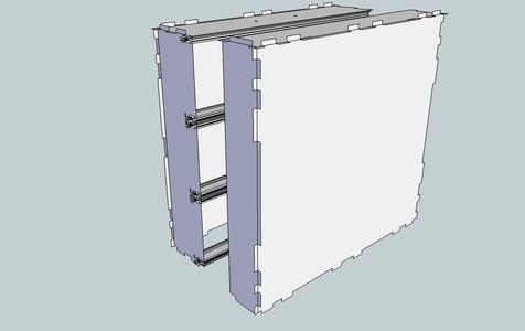 Eurorack Lasercut Case 84HP 9U 93mm with Lid