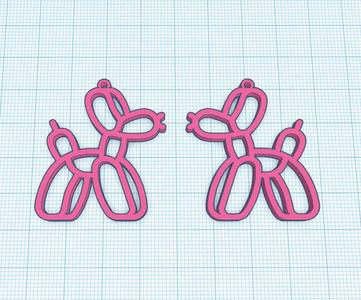 earring in the shape of a balloon (dog)