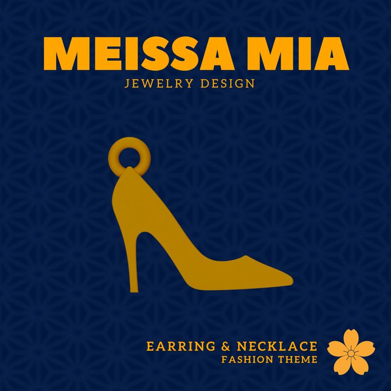 Step Into Style – 3D Print File for High Heels Earrings & Necklace High Heels Crown Earring - High HeelsNecklace - Girl's Fashion