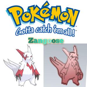 AMAZING POKEMON Zangoose COOKIE CUTTER STAMP CAKE DECORATING