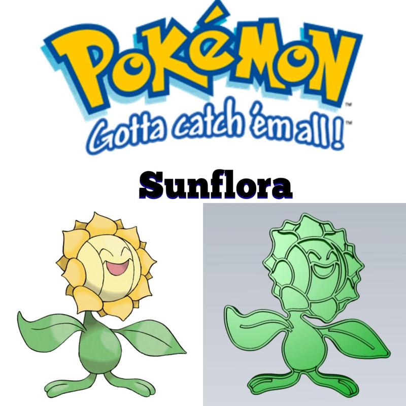 AMAZING POKEMON sunflora COOKIE CUTTER STAMP CAKE DECORATING