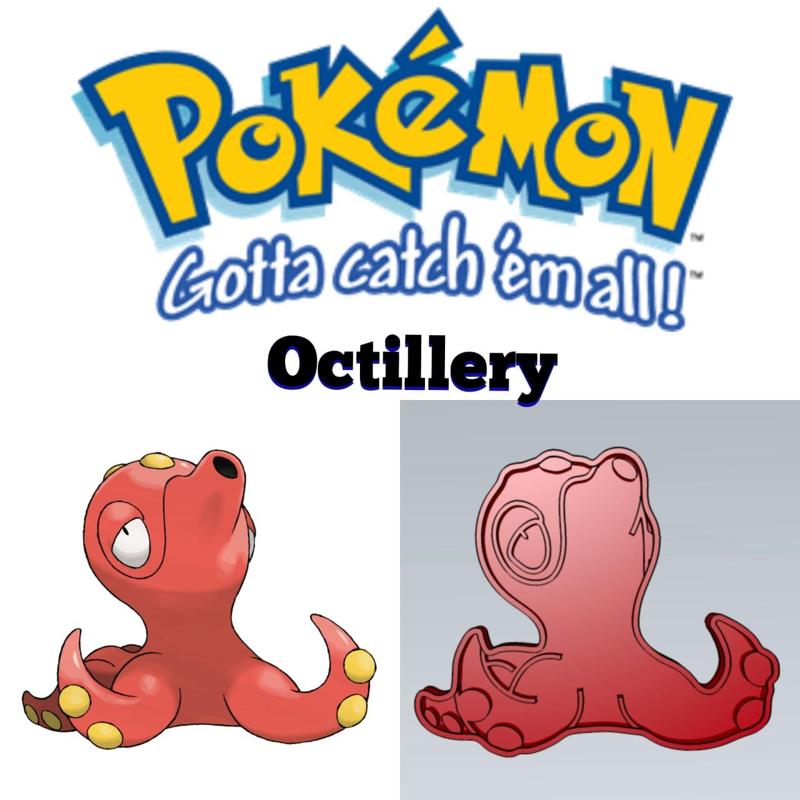 AMAZING POKEMON octilleryCOOKIE CUTTER STAMP CAKE DECORATING