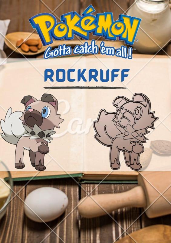 AMAZING POKEMON rockruff COOKIE CUTTER STAMP CAKE DECORATING