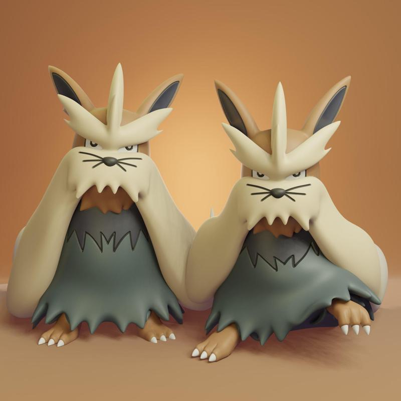 Pokemon - Stoutland with 2 poses