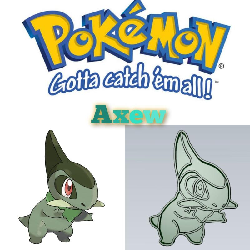 AMAZING POKEMON axew COOKIE CUTTER STAMP CAKE DECORATING