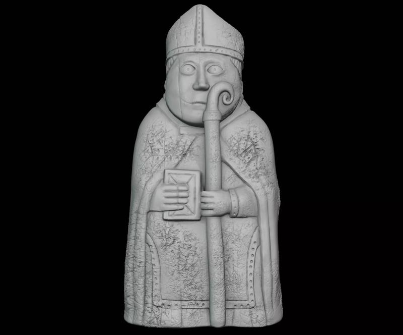 The Lewis chess pieces for 3d printing