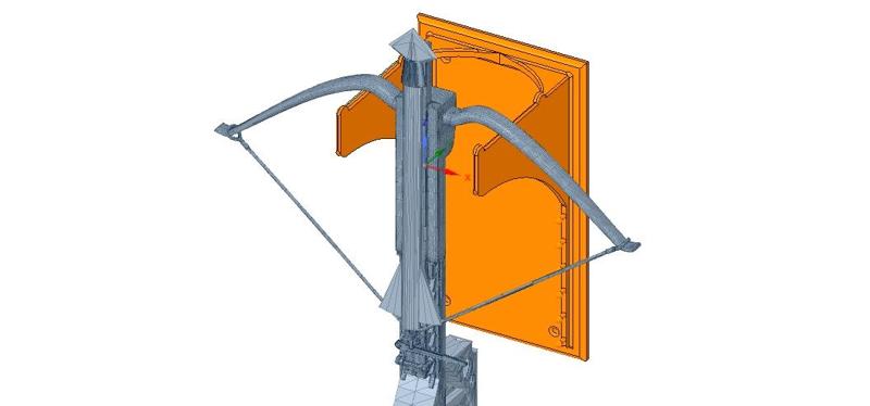 CROSSBOW MOUNT bow and arrow holder suspension 3d print