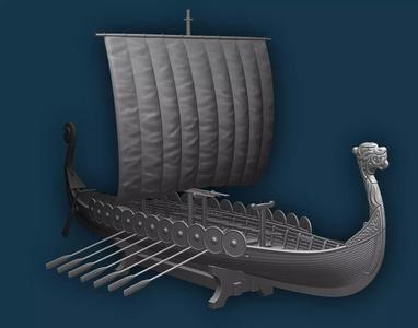 Drakkar Viking Ship print model