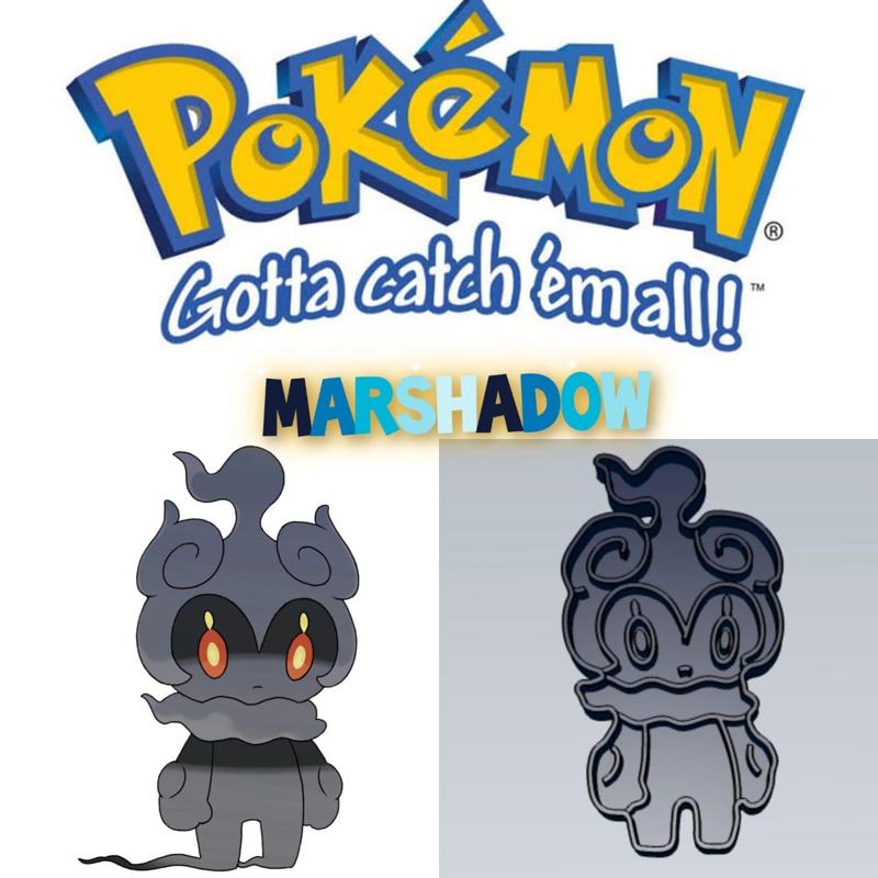 AMAZING POKEMON Marshadow  COOKIE CUTTER STAMP CAKE DECORATING