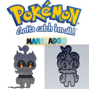 AMAZING POKEMON Marshadow  COOKIE CUTTER STAMP CAKE DECORATING