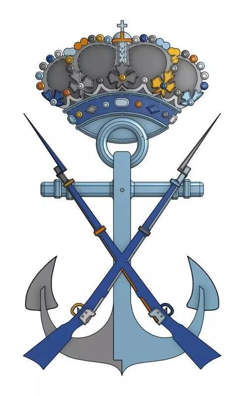 SHIELD OF MARINES SPANISH ESCUDO INFANTERIA DE MARINA ESPANOLA