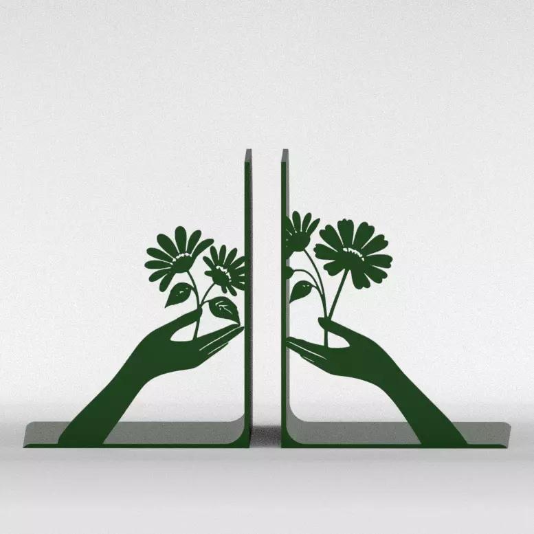 Handed Flowers Bookends