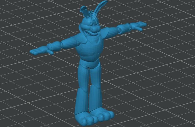 Glamrock Bonnie Fnaf Figure!  (upscaled)