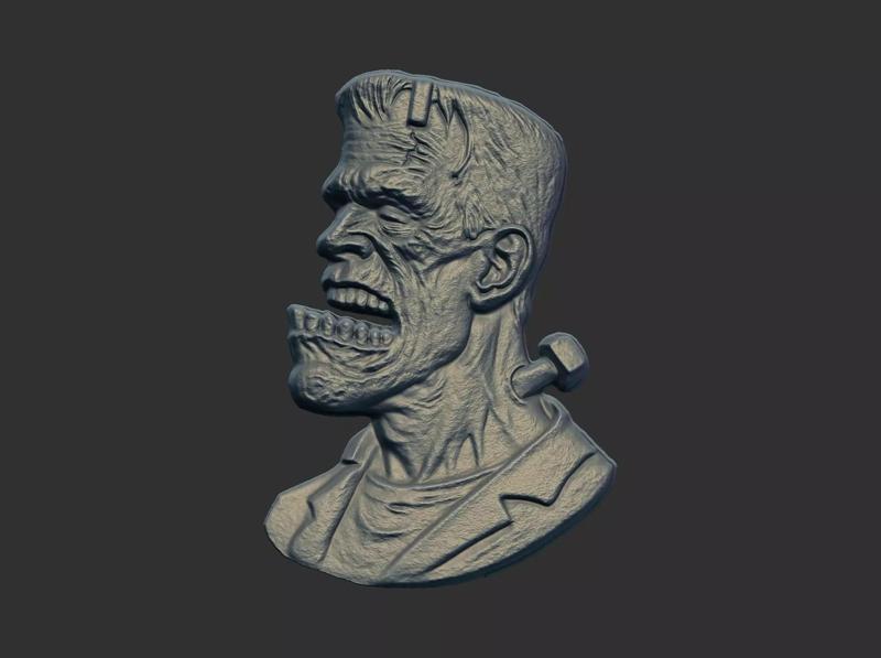 frankenstein monaster head cnc model