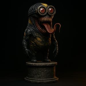 🦠 Monster Minion – Horror 3D Concept 👁️