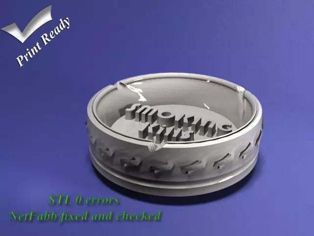 3D Ceramic Ashtray large size