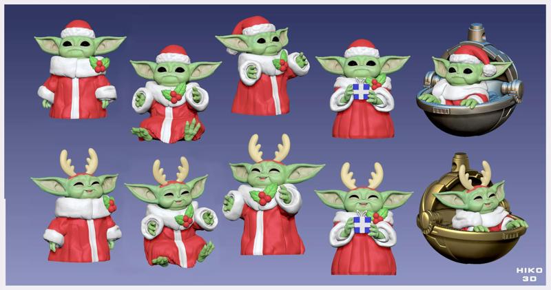 Baby Yoda - GROGU - Christmas Edition - The Mandalorian -