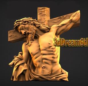 Crucifixion of Jesus STL model, Taurus 3d ,CNC router engraver, artcam, aspire, cnc files, wood, art, wall decor, CNC