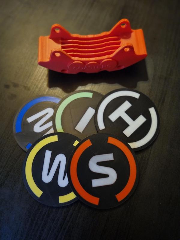 F1 Drink Coasters + Coaster Holder - Protect Your Surfaces in Style (5 Coasters + Coaster Holder)