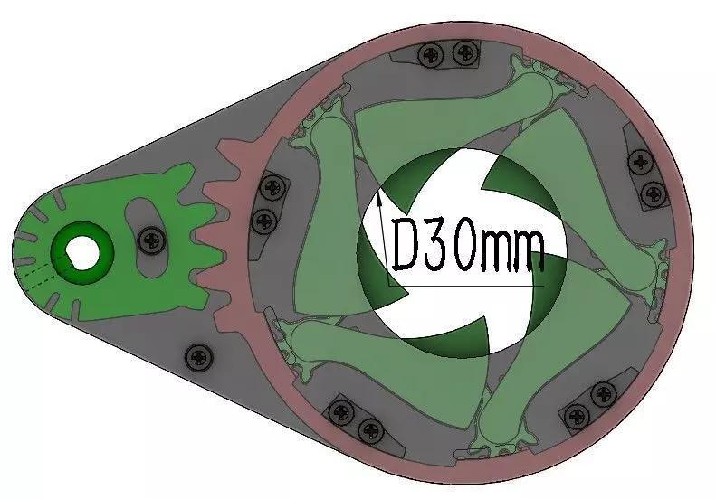 D30M5BTY2 mechanical mechanism for 3d printing shutter iris diy