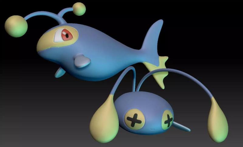 Pokemon Chinchou and Lanturn