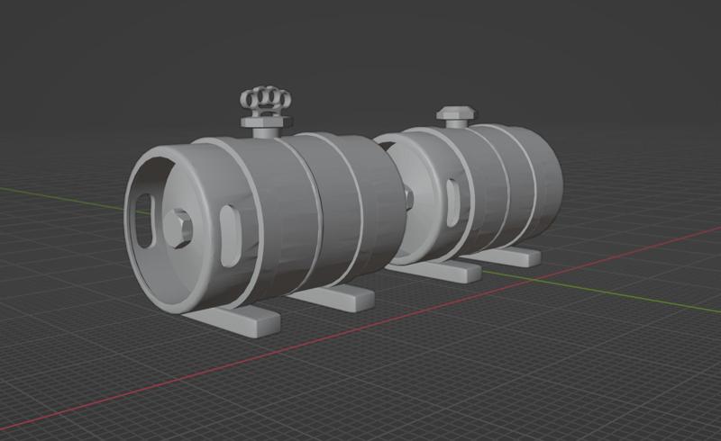 Beer Keg Gas Tank Rat Rod Off Road Builds 1-25 Model Parts