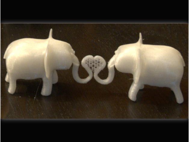 Elephants making heart