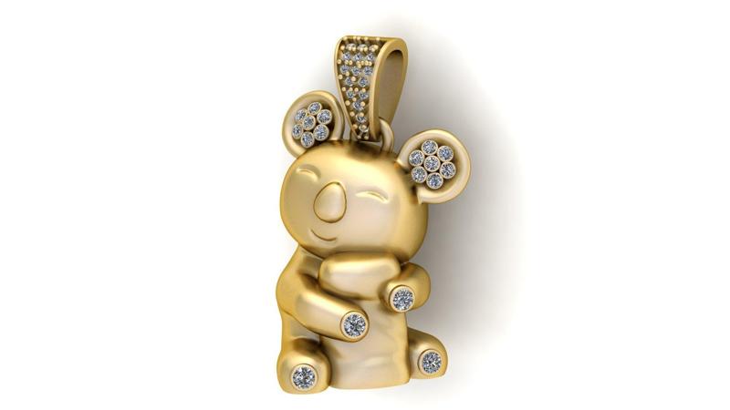 CUTE TEDDY BEAR PENDANT 3D PRINTABLE MODEL