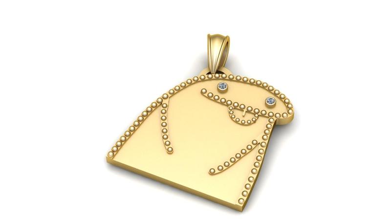 FUNNY CARTOON CHARACTER PENDANT 3D PRINTABLE MODEL