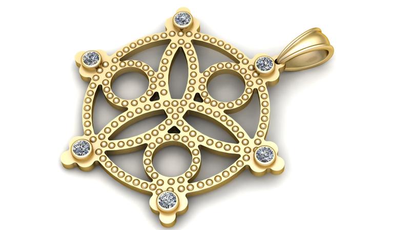 chennai jains PANDANT 3D PRINTABLE MODAL