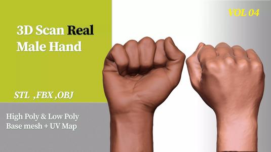 3D Scan Real Male Hand VOL 04