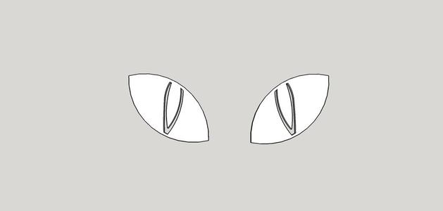 Cat's eyes (for glow in the dark decoration)