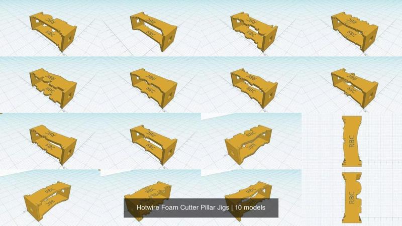 Hotwire Foam Cutter Pillar Jigs 3D Model Collection