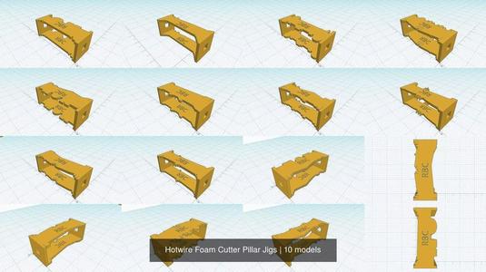 Hotwire Foam Cutter Pillar Jigs 3D Model Collection