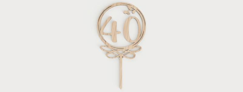 Birthday Cake topper 40