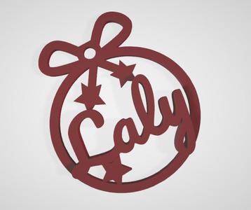 2 x Laly, personalized Christmas tree ball