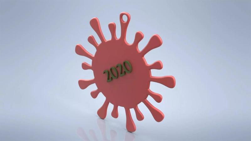 COVID-19 Christmas Ornament I Survived 2020 COVID