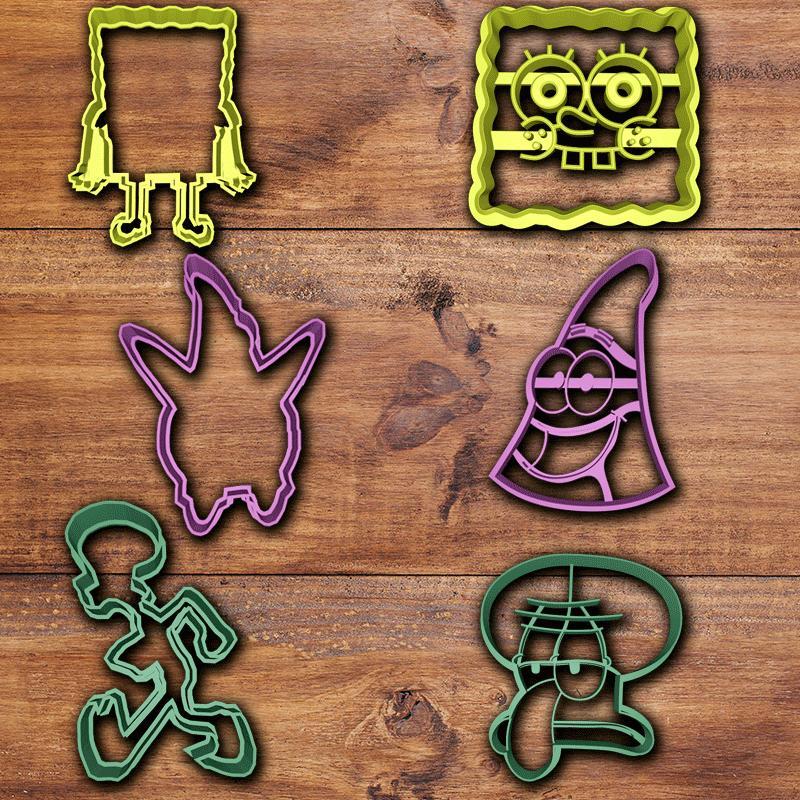 Spongebob Squarepants cookie cutter set