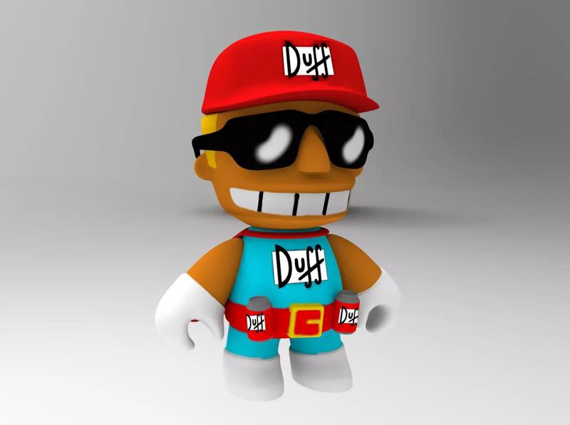 Duffman Chibi Los Simpsons Hombre Duff