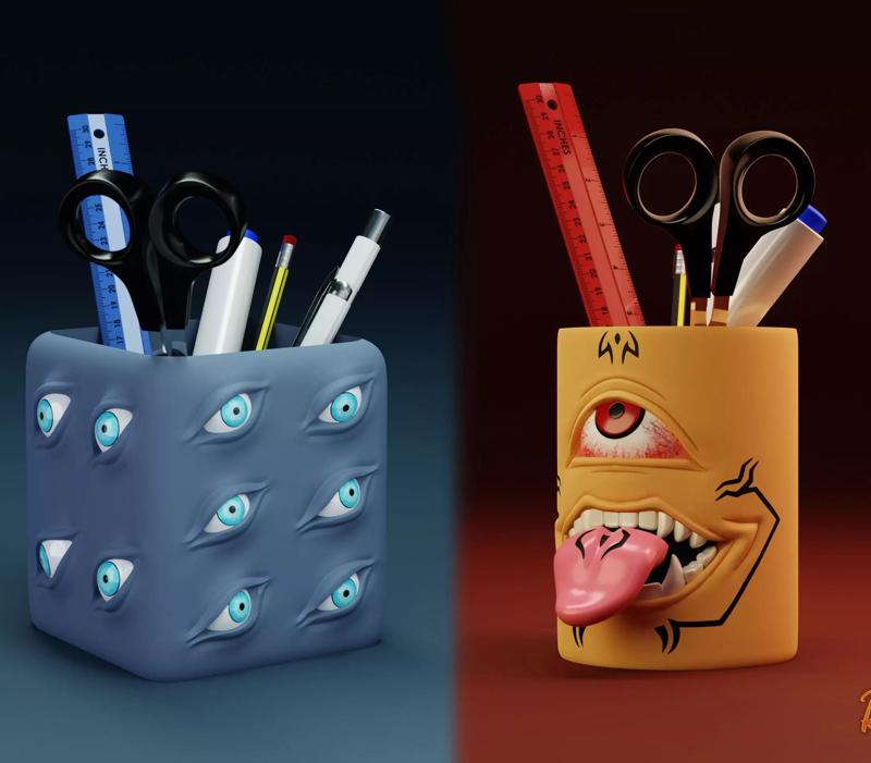 Pencil Holder Gojo and Sukuna Lapicero 2 en 1